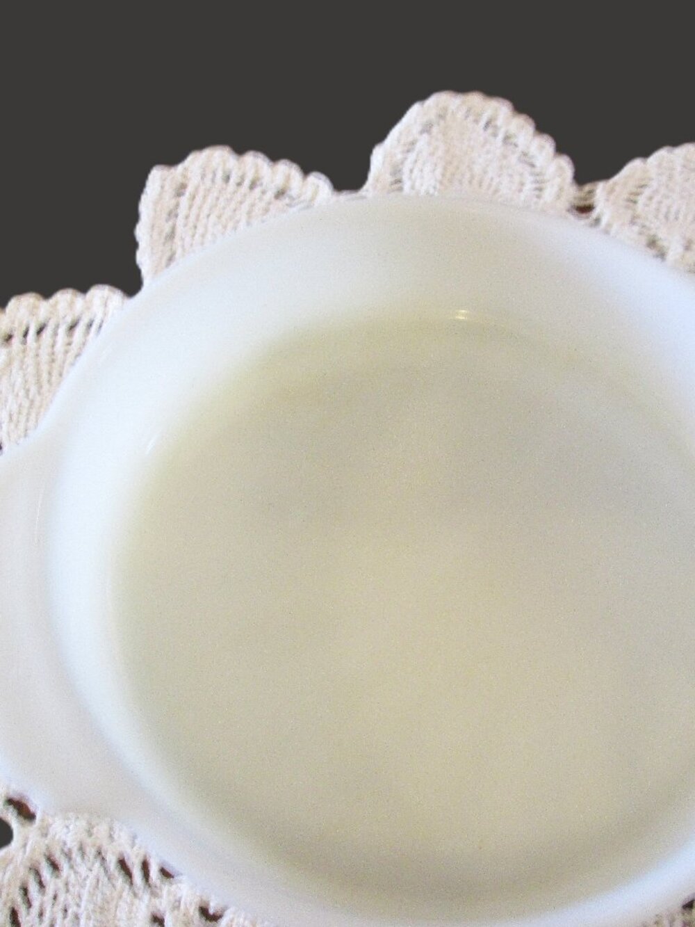 Vtg Fireking Baking dish milk white dish with handles 450 T.M.Reg made in USA 8"